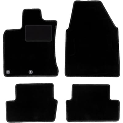 Zwarte veloursmatten voor: Nissan Qashqai I J10 crossover (2006-2013)