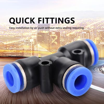 40 Stuks 6mm Luchtslang Pneumatische Push Connector Lucht Push Snelkoppelingen 4 Vorm