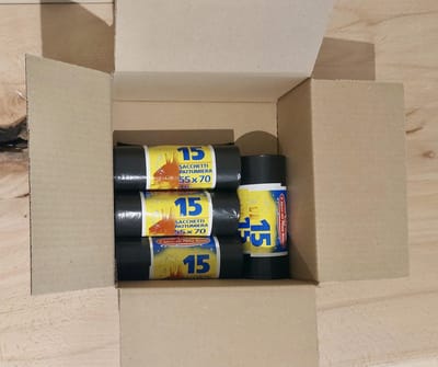 Afvalzak vuilniszak vuilzak 46 liter pakket van 4 rollen - 60 zakken totaal