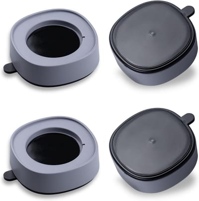 Wasmachine verhoger - Trillingsdempers Wasmachine & Droger - Wasmachine voetjes - 4 Grijs - wasmachinevoetjes - meubelvoeten - verhogingsblokken - wasmachine trillingsdemper - Meubelverhogers - Trillingsdempende Wasmachine Voetjes - wasmachine sokkel