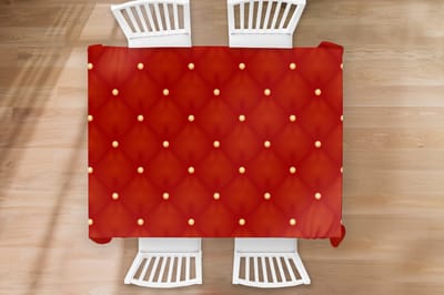 Kerst Tafelkleed - Kerstmis Decoratie - Tafellaken - Patronen - Kerst - Goud - Stippen - 200x150 cm - Kerstmis Versiering - Tafeldecoratie Kerstmis - Kerstdecoratie tafel - Tafelversiering