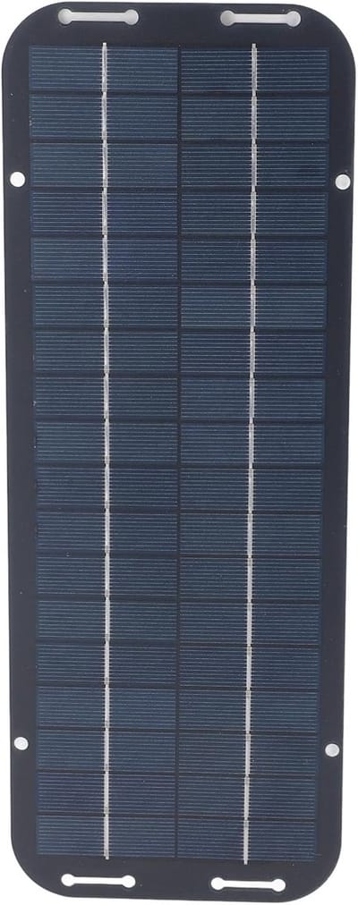 Draagbaar Zonnepaneel - Zonne Acculader - Accu Onderhoud - Hoog Rendement Cellen - 5 Watt - Zwart