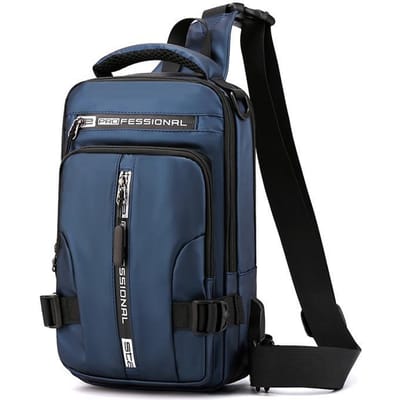 Nouveau Sac de Poitrine Multifonctionnel pour Homme Mode Décontractée Sac Messager Bandoulière Durable Petit Sac à Dos d'Extérieur.