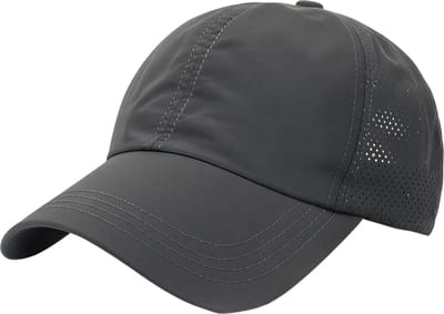 Zomer Effen Kleur Baseball Cap – Dames Athleisure Hoed – Grijs – Kruis Paardenstaart Mesh Pet – Sneldrogende Vizierhoed – Sportieve en Comfortabele Zonnepet voor Buitenactiviteiten