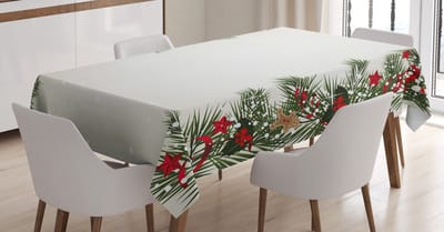 New Bed Vrolijk Kerstontwerp Wasbare Tafellaken Rechthoekige Tafelhoes, 140cm x 240cm