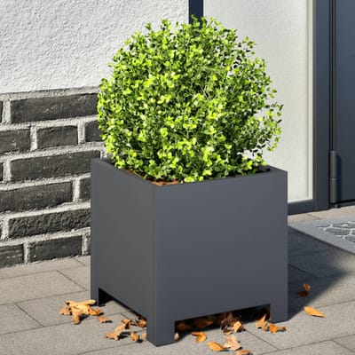 vidaXL - Plantenbak - 30x30x30 - cm - staal - antracietkleurig