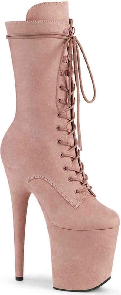 Pleaser - FLAMINGO-1050FS Plateau Laarzen, Paaldans schoenen - Paaldans schoenen - 35 Shoes - Roze