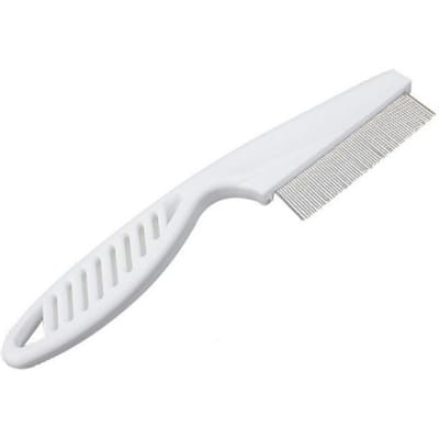 Peigne de toilettage quotidien pour animaux de compagnie, Peigne anti-puces pour chat et chien, Produits de beauté et de nettoyage universels portables pour animaux de compagnie 14cm blanc