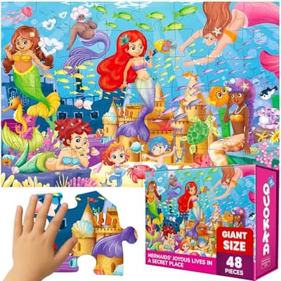 Vloerpuzzel XXL voor Kinderen 3-6 Jaar – 48-delige Puzzelspellen van 60x90 cm – Educatief Speelgoed en Ontwikkeling voor Peuters – Perfect Cadeau voor Jongens en Meisjes
