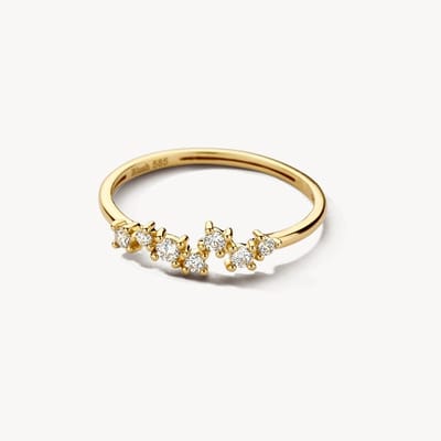 Blush Gouden Ring 1267YZI/54 | ring zirkonia helder, pavé-zetting | elegante stijl dames sieraden accessoire
