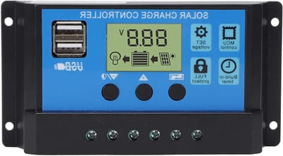 Zonne Energie Controller - PV Laadregelaar - Off-Grid Systemen - LCD Display - 20A - Zwart