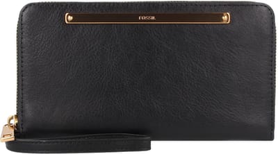 FOSSIL Portemonnee Liza Zip Around Clutch Black Zwart
