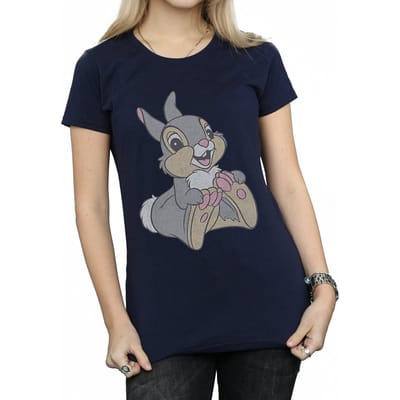 Disney Dames/Dames Klassiek T-shirt Thumper Katoen (Marineblauw)