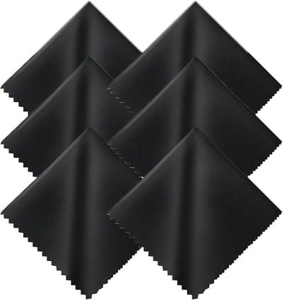SnelShoppen - Microfiber Glasreinigingsdoekjes voor Brillen, Monitoren, Tablets - 6 stuks (15 x 18 cm) - Blauw - Zacht, Wasbaar en Duurzaam