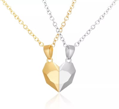 Koppel kettingen hart | goud zilver | magnetisch hartje ketting | liefde | Sparkolia Vriendschapskettingen | Valentijn cadeau