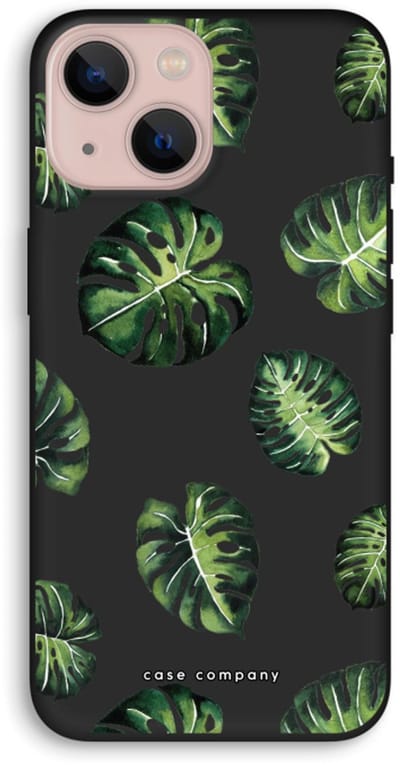 Case Company® - Hoesje geschikt voor iPhone 13 hoesje - Tropische bladeren - Biologisch Afbreekbaar Telefoonhoesje - Bescherming alle Kanten en Schermrand
