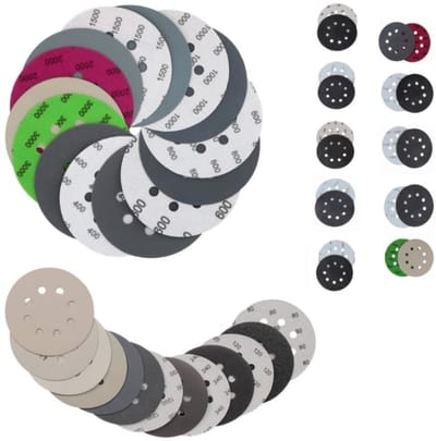 Dailygoods- Schuurpapier Set 50 Stuks - Schuurpapier 125mm - Schuurpapier Fijn - Schuurpapier Voor Hout/Metaal - Anti-Verstoppingsconstructie - Diverse Korrelgroottes - Schuurbladen