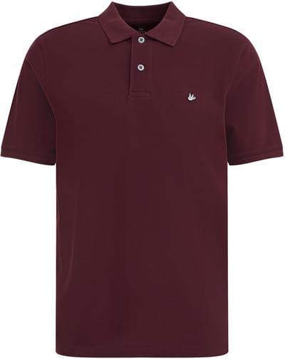 WE Fashion Heren regular fit polo met structuur