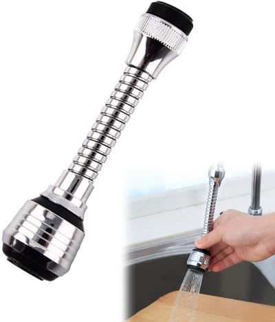 Dailygoods- Kraanverlengstuk Waterbesparend - Kraanbevestiging - 360° Rotatable - Verstelbare Wateruitlaat - Duurzaam Materiaal - Geschikt voor Keuken/Badkamer - Kraanaccessoire