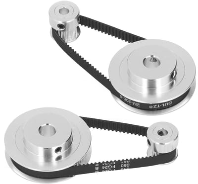 Dailygoods- Timing Katrolset Aluminium - 4 Synchrone Wielset - 20t/5 mm - 60t/8 mm - Duurzaam Materiaal - Eenvoudige Installatie - Tandwielset