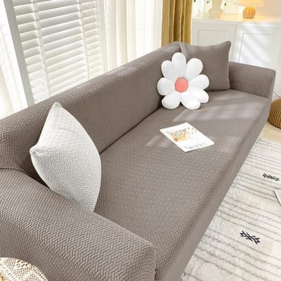 T-vormige dikke bankhoes anti-vuile hoes voor woonkamer stretch jacquard fauteuilhoes 1/2/3/4 zits hoekbankhoes 1 seat (90-140cm)