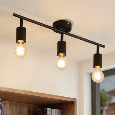 NETTLIFE Opbouwspot E27 - Zwart - Moderne Plafondlamp - 3 lichts - Plafondspot |Opbouwspot - Woonkamer | Slaapkamer | Keuken - L 52cm-excl. lichtbron