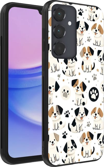 Smartphonica Telefoonhoesje geschikt voor Samsung Galaxy A15 met honden opdruk - TPU backcover case dog design geschikt voor Samsung Galaxy A15