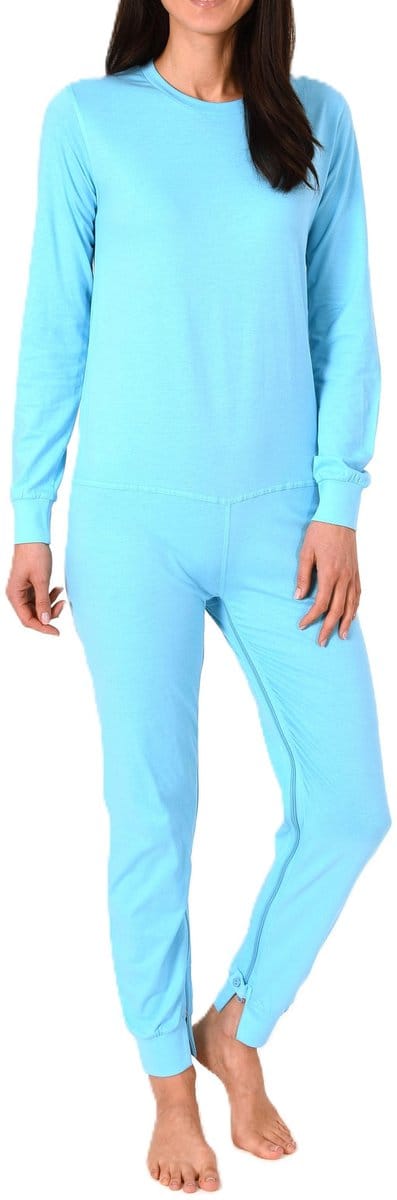 Voedingsoverall voor dames met lange mouwen, pyjama uit één stuk met been ritssluiting