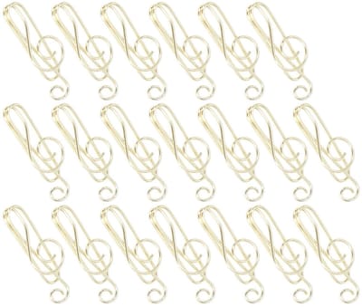 Dailygoods - Watris Veiyi 20 stuks paperclips motief, paperclips goud, muzieksleutels, papieren clips, muzikanten, cadeaus voor schrijfwaren, kantoor