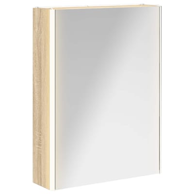 vidaXL - Badkamerspiegelkast - Sonoma - Eik - 53,5 - x - 15,5 - x - 70 - cm - Bewerkt - hout