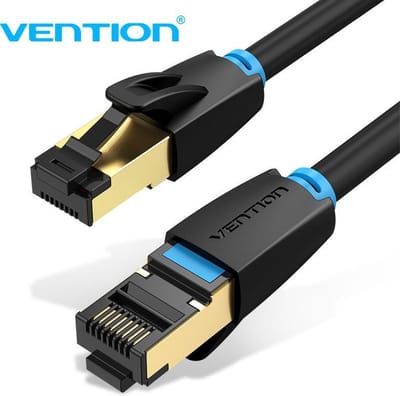 Vention IKABD netwerkkabel Zwart 0,5 m Cat8 S/FTP (S-STP)