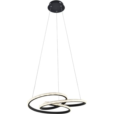 Viokef Berlin LED hanglamp, zwart, rond