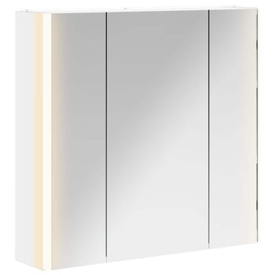 vidaXL - Badkamerspiegelkast - Wit - 63,5 - x - 15,5 - x - 60,5 - cm - Bewerkt - hout