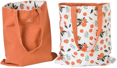 Dailygoods- Boodschappentas Dubbelzijdig - Katoenen/Canvas - Schoudertas - Opvouwbaar - Stevig - Voor Dames/Kinderen - Canvas Tas