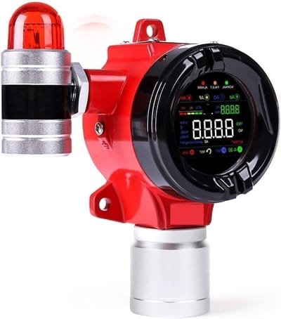 Vaste Gasdetector - Lekalarm Sensor - Veiligheid Thuis - Gegoten Aluminium Behuizing - 10x10x10 mm - Rood
