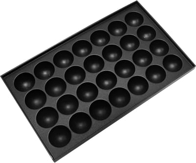 Takoyaki Pan - Snack Maker - Lekkere Snacks Maken - 28 Gaten - 32.5 cm - Zwart