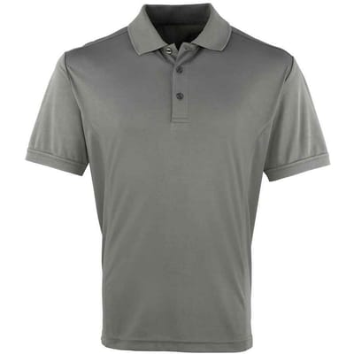 Premier Heren Coolchecker Pique Poloshirt (Donkergrijs)