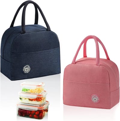 Vouwbare geïsoleerde lunchtas, koeltas voor onderweg, thermische lunchbox, 23 x 21 x 13 cm, ideaal voor fruit en geschenken