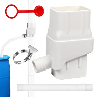 Regenton vulautomaat - Regenwater opvanger - Duurzaam water verzamelen - Verstelbare collector - 205 x 145 x 8 cm - Wit
