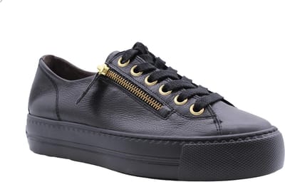 Paul Green 5006 Sneakers - Leer - Dames - Zwart - Maat 38
