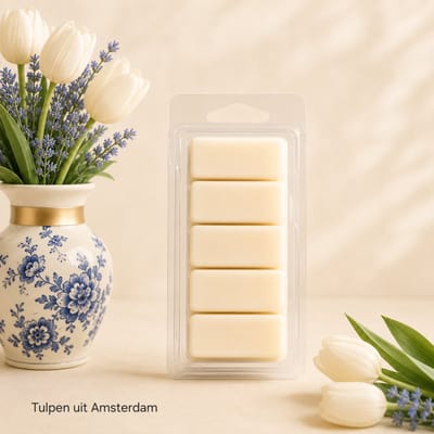 Waxmelts Tulpen uit Amsterdam - Snapbar - Good Habits- Wellnessgeur - Spa geur - 55 gram - Sojawas - Handmade - Dierproefvrij - Vegan - Huisparfum - Voor in geurbrander - Waxbrander - Geur in huis - Wax melt - Geurkaars - Parfum