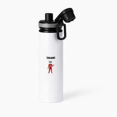 Hacebo® - Formule 1 met eigen naam waterfles met draaidop grijs - Auto rijden - Auto liefhebbers - Autosport - water fles - 850ML
