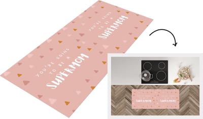 Keukenloper - Loper keuken - Spreuken - Mama - Quotes - You're going to be a supermom - 120x50 cm - Keukenloper vinyl