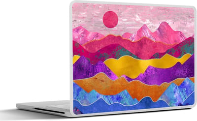 Laptop sticker - 10.1 inch - Bi - Pride - Marmer print - 25x18cm - Laptopstickers - Laptop skin - Cover