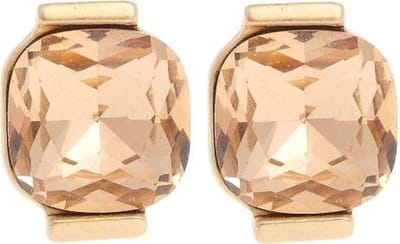 Behave - Oorbel steker topaz glassteen elegant nude look goudkleur
