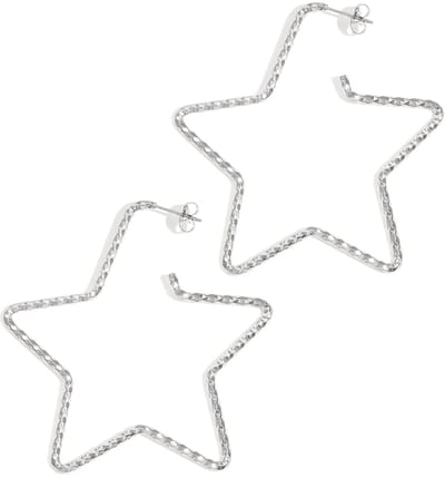 Oorbellen van roestvrij staal met ster, casual, dagelijks, eenvoudig, serie, damessieraden