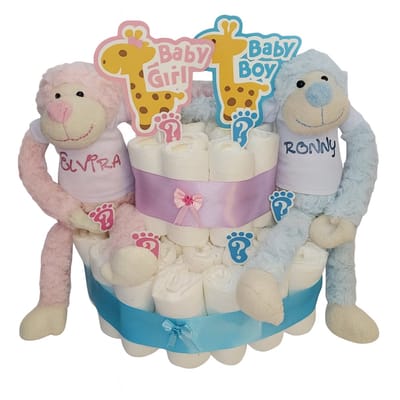 Luiertaart Tweeling – Baby Girl & Baby Boy