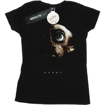 Harry Potter Dames/Dames Dobby Portret Katoenen T-Shirt (Zwart)