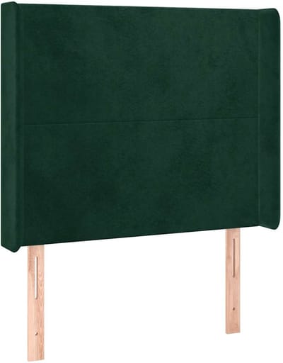 vidaXL - Hoofdbord - met - randen - 83x16x118/128 - cm - fluweel - groen
