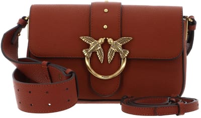 PINKO schoudertas Love One Mini Slouchy FL Marrone Aragona - Antique Gold terracotta
